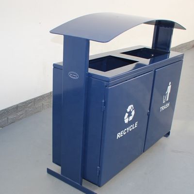 Recycling Outdoor Commercial Trash Cans Mild Steel Material OEM