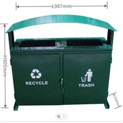 Recycling Outdoor Commercial Trash Cans Mild Steel Material OEM